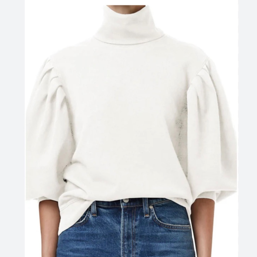 GWP! Citizens of Humanity Noeme Puff Sleeve White Top Size small Great condition